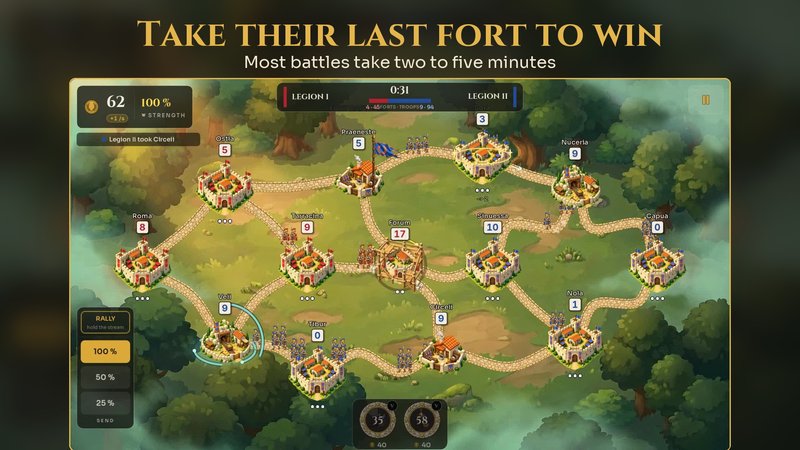 Lucania: a forest battle, two home forts a side